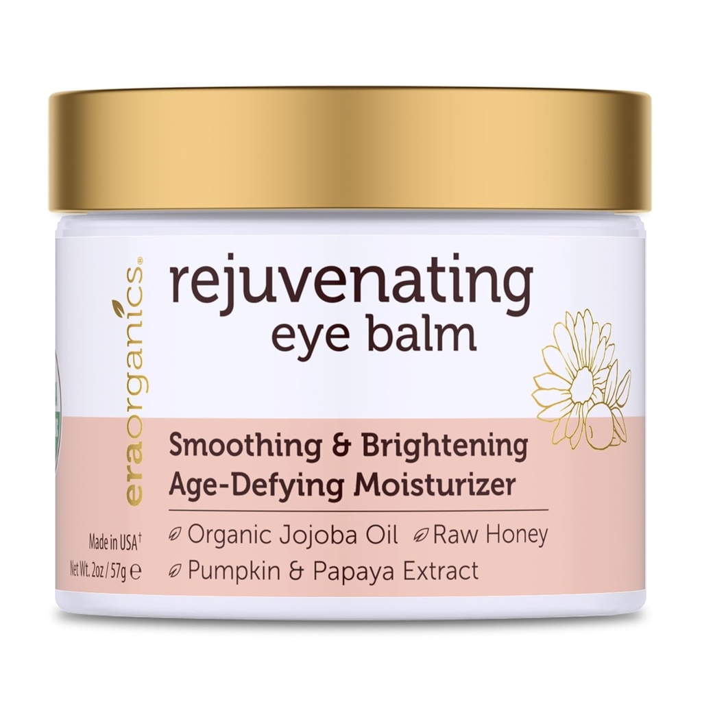 USDA Organic Eye Moisturizer Cream - Odmładzająca i odświeżająca Wiek Defying Balm - Naturalne składniki dla wrażliwej skóry z Jojoba Oil, Olej Argan dla Puffiness, Fine Lines Plus więcej
