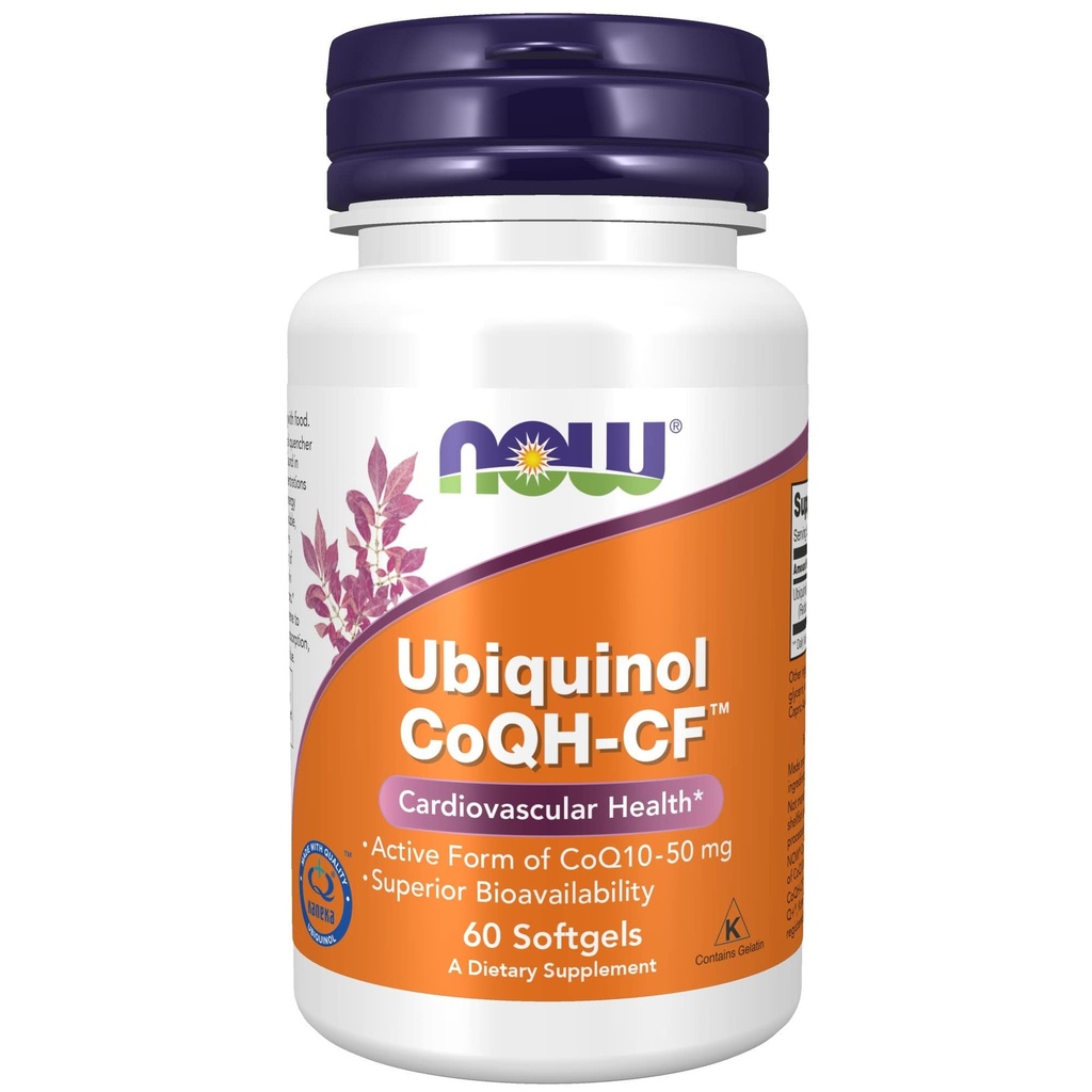 Teraz suplementy żywności, Ubiquinol CoQH- CF ™ (Aktywna forma CoQ10 - 50 mg z Superior Biodostępność), 60 Softgels