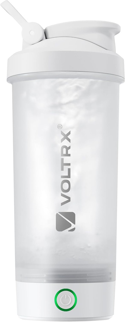 VOLTRX Butelka z shakerem proteinowym, Butelka z łączem USB C, Mikser do shakerem elektrycznym, Butelka z shakerem shakerem proteinowym, Butelka z shakerem proteinowym do shakerem proteinowym, Butelka z żelkami, BPA Free, 24oz