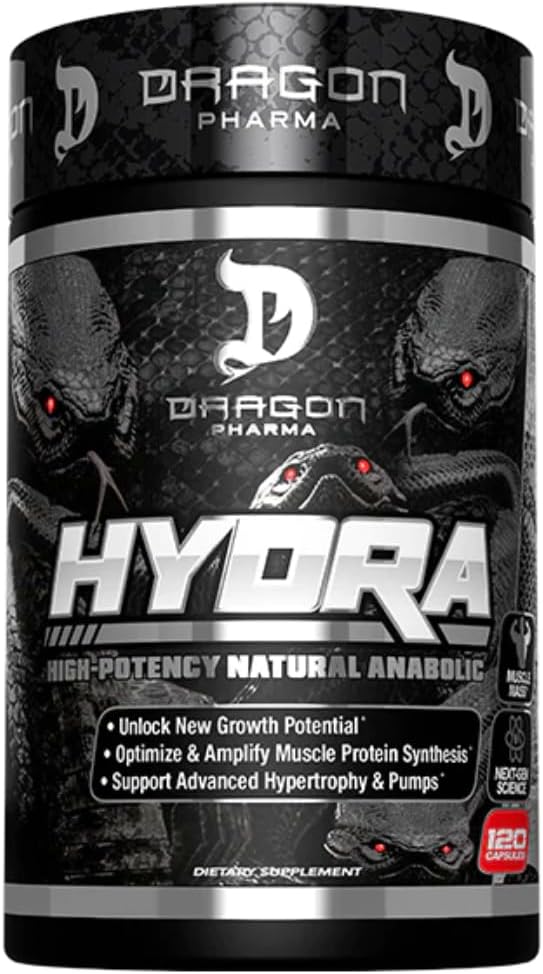 DRAGON PHARMA Hydra, Premium Suplement Endurance, Zwiększenie odzysku i wydajności, Badania Backed Składniki (120 kapsułki)
