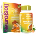 Neurobion Kurkumina Turmerowa 650 mg Suplement ziołowy do wsparcia przeciwutleniaczy, Wysoka Absorpcja Ultra Potężny Suplement Turmerowy Multiwitaminy Kompleks z B12, 40 Kapsułki