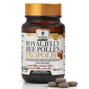 Bee and You Royal Jelly Tablet, Ekstrakt Propolis, Bee Pollen, 100% Natural Superfood, Ultra Pure, Immune Supplement, Improve Energy, Focus, Przeciwutleniacze, Świeże, Keto, Paleo, Gluten- Free 124; 60ct