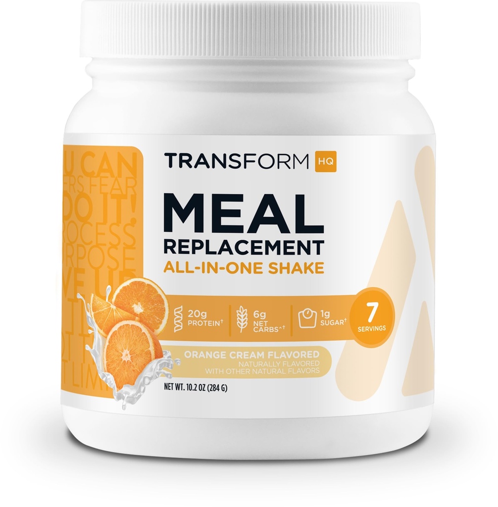 TransformHQ Mączka Zamiennik Powder 7 Słupki (Pomarańczowy krem) - Gluten Free, Non-GMO