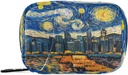 Pudełko 7 dni Starry Night Sky City Pill Case Bag Travel Pill Organizer Bag z Zipper Portable Weekly Case Compact Rozmiar dla posiadacza suplementu witaminy