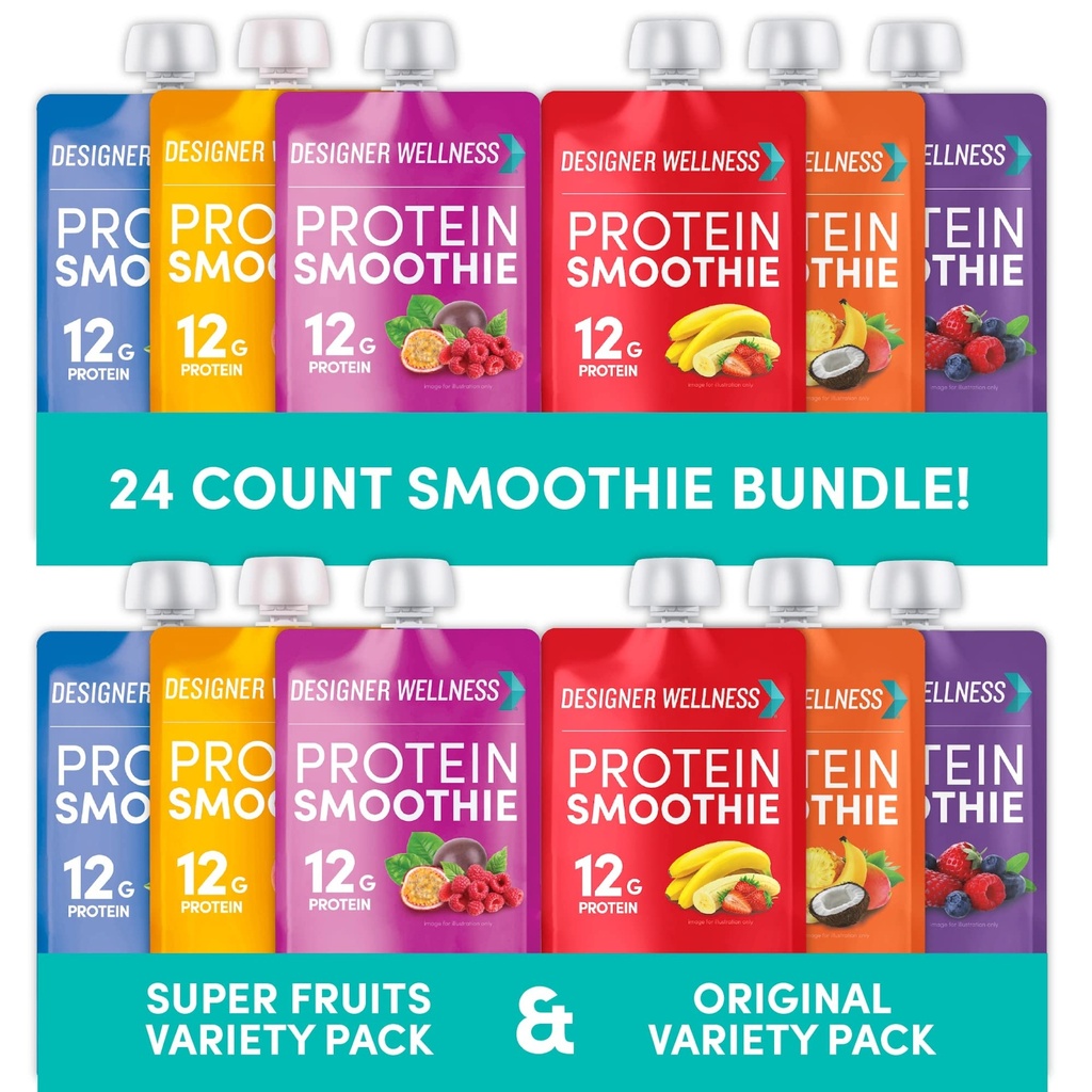 Projektant Wellness koktajle z protein Oryginalny pakiet odmian & Super owoce Pack odmiany