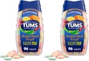 TUMS Extra Siła Antacid Tablets for Chewable Heartburn Relief and Acid Infersition Relief, Assorted Fruit Flavors - 96 Count (Pack of 2)