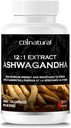 CBInatural Ashwagandha 12: 1 Ekstrakt 500mg (6000 mg ekwiwalent) - Energia, Witalność & Wsparcie Wellness mężczyzn - 120 Kapsułki wegańskie, 4- Miesiąc dostaw