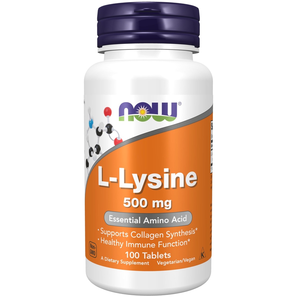 Teraz suplementy żywności, L-lizyna (L- Lysine Hydrochloride) 500 mg, Amino Acid, 100 Count (Pack of 1)