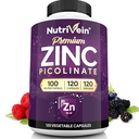 Żywienie Premium Pikolinat cynku 100mg - 120 Kapsułki dla dorosłych: Wysoka Absorpcja Suplementy pikolinatu cynku - Esencjonalna Noracja Ogólnego Wellness - Max Biodostępność