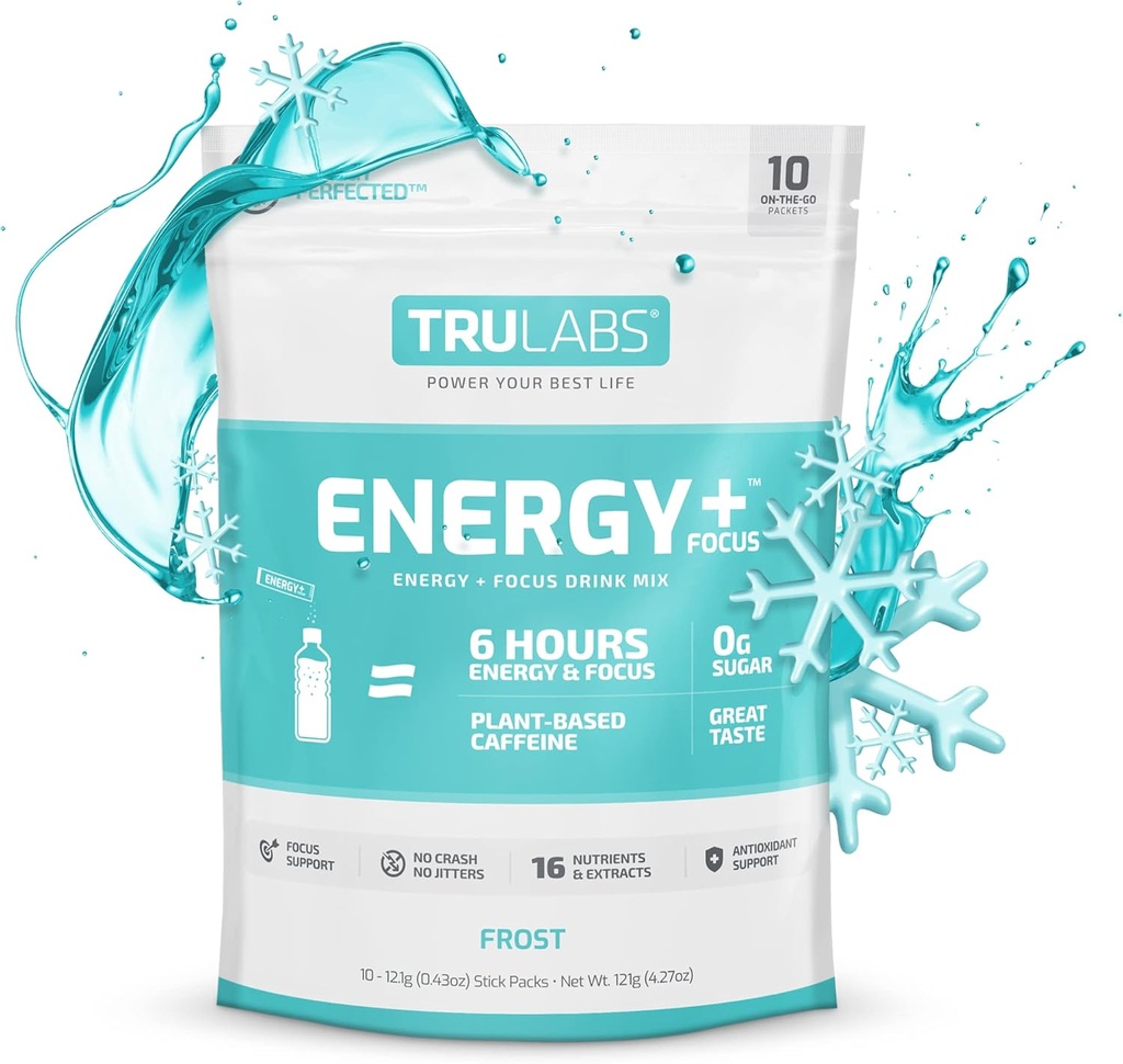 TRULABS Energy Endurance + Focus, Mieszanka do napojów w proszku, Mróz