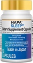 HAPA Japan Melatonin Free Sleep Aid Supplement, Fosfatydylseryna, Koenzym Q10, Dorośli, 60 Kapsułki, 30- Day Supply