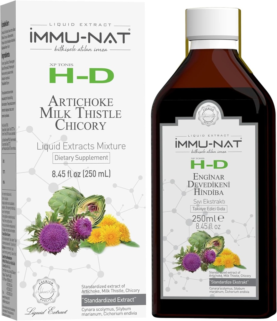 H-D Herbal Liver Detox, Cleanse, and Repair Liquid Supplement - Supports Gut Health and Kidney Function - Milk Thistle, Artichoke, and Chicory - Non-GMO (8.50oz)