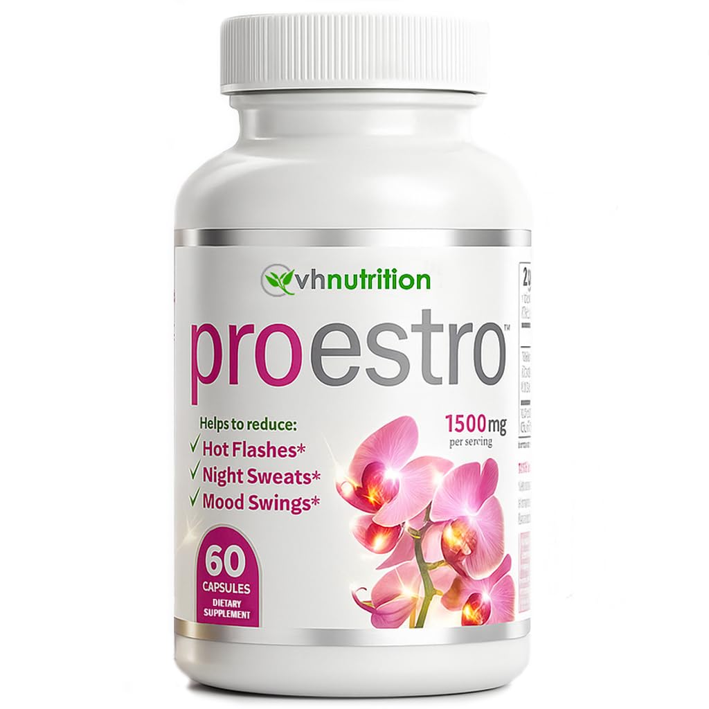 VH Nutrition PROESTRO DODATKOWE 124; Wsparcie Estrogenowe * Suplement dla kobiet DODATKOWE 124; Dodatkowa siła Hormony Równowaga * dla niej DODATKOWE 124; 60 Kapsułki w Łatwych do połknięcia tabletkach