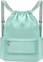 Drawstring Backpack with Wet Pocket Gym Backpack Water- Resistant Cinch String Bag Beach Swim dla kobiet Mężczyźni