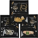 Travel Jewelry Organizator Case, Biżuteria Torby Biżuteria Składowanie Biżuteria Biżuteria Binder z Clear Zipper Velvet Pouch dla podróży, Kolczyki, Pierścienie, Naszyjnik, Bransoletka (Wewnętrzne strony, 3 PCS)