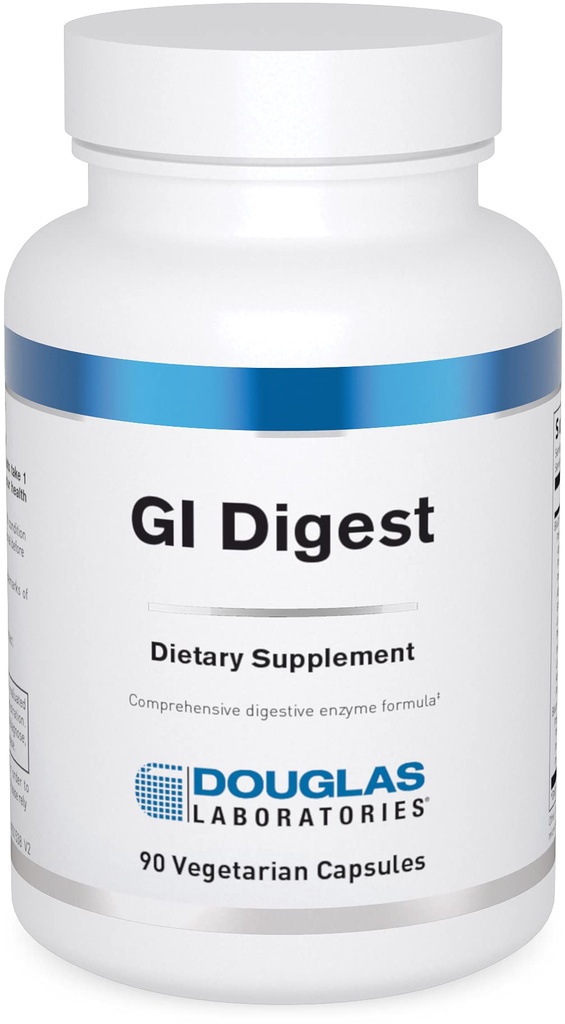 Douglas Laboratories G.I. Digest 124; Complete Enzyme Formula Włączając gluten i nabiał Enzymy 124; 90 Kapsułki