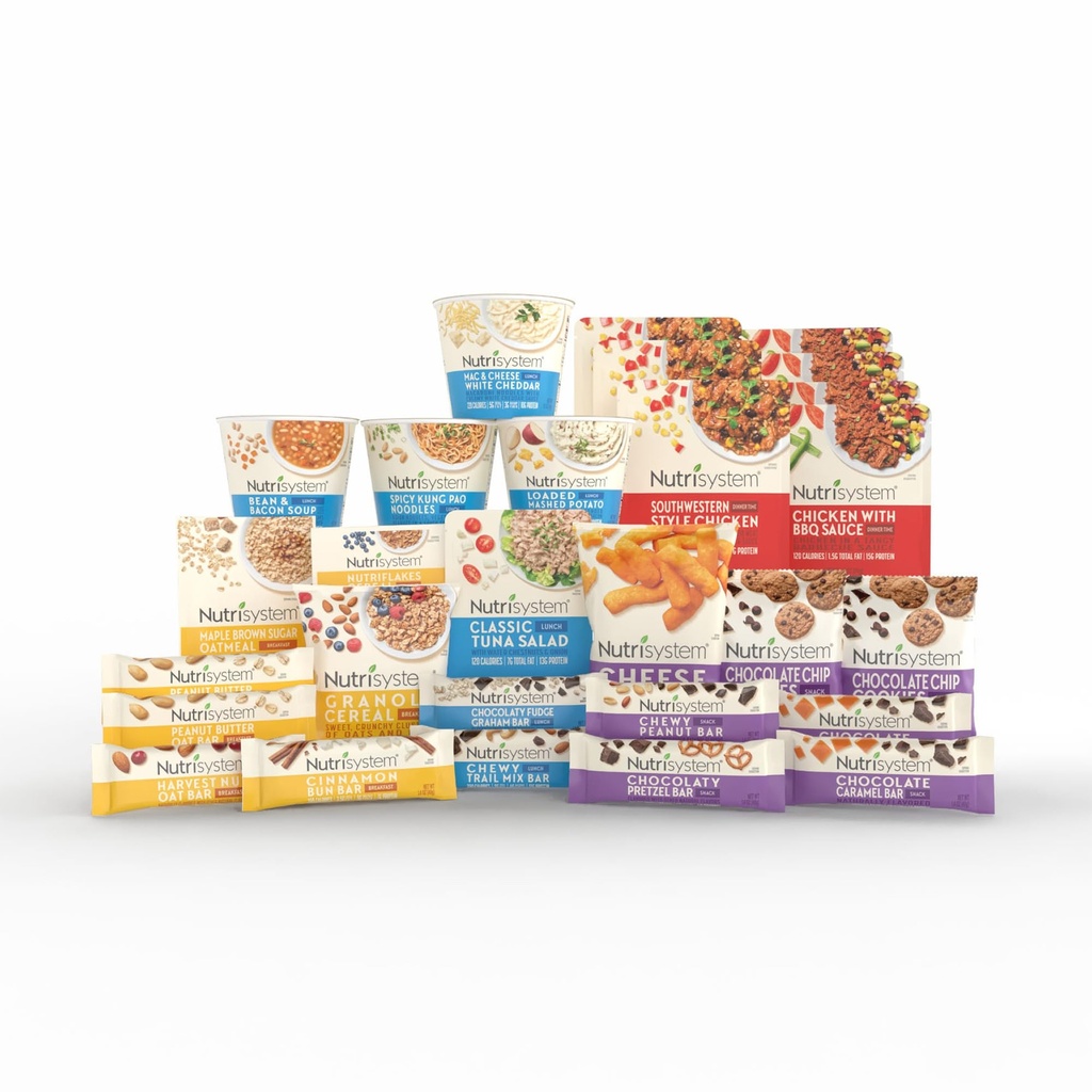Nutrisystem ® Kickstart Protein z 7-dniowym zestawem do odchudzania z 28 pysznymi posiłkami i przekąskami