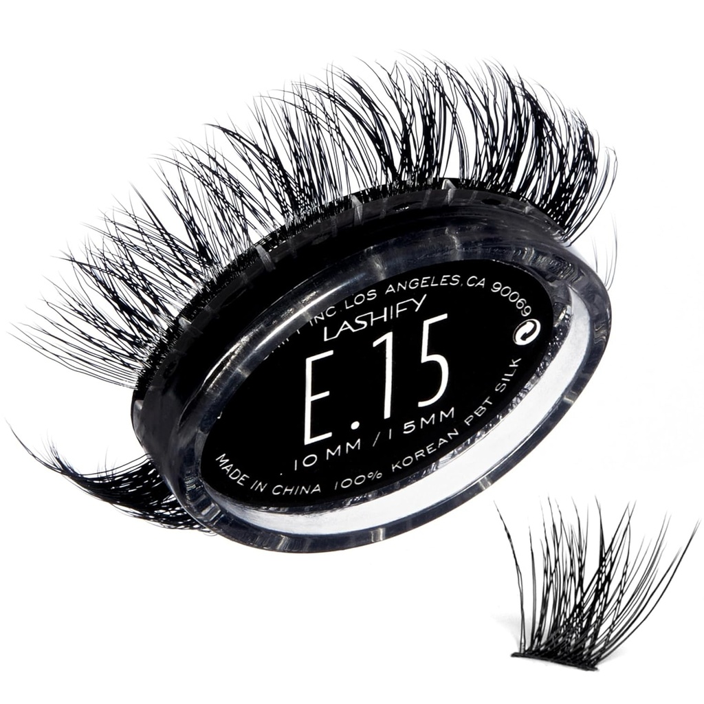 Lashify Ekstremalne 15mm Gossamer DIY Eyelash Rozszerzenia Refill, czarny, łatwe fałszywe rzęsy, aby dodać ogromny objętość