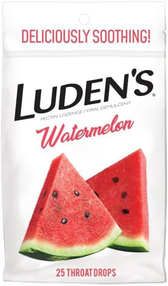 Luden 's Soothing Throat Drops, Arbuz, 25 ct (Opakowanie po 1)