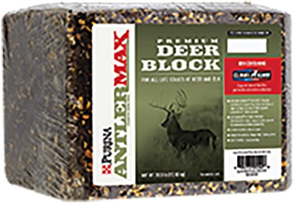 Purina AntlerMax Between 124; Odporny na wodę blok pokarmowy Deer; Diet- Wzbogacenie dla Antler Growth Between 124; 33 funt (33 lb.) Blok