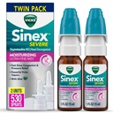 Ofiary Sinex Ciężkie Nasal Spray, Nawilżanie Ultra Fine Mist z Aloe, Decongestant Medicine, Ulgi od Stuffy Nose Ze względu na zimno lub alergię, Przekrwienie nosa i Sinus Relief ciśnienia, 265 Sprays x 2