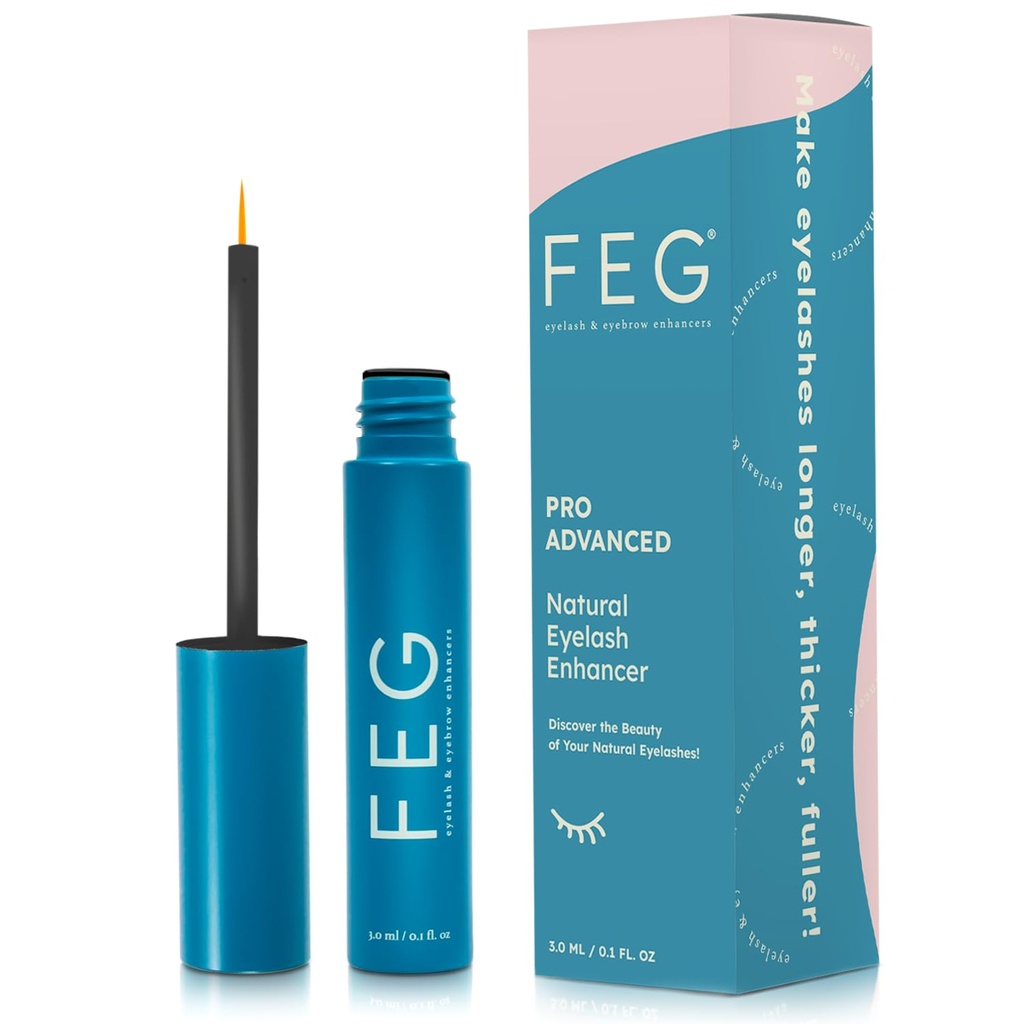 FEG Pro Advanced Natural Eyelash Enhancer Serum dla szybkiego wzrostu Lash 124; Extra Siła Lash Serum dla wzrostu Grubość, Full i Długie Oczopląsy do 124; 3 ml Generyczny 124; Stymuluje przyrost naturalny