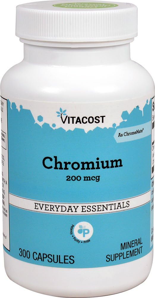Vitacost GTF Polinikotynian chromowy w postaci ChromeMate - 200 µg - 300 kapsułek