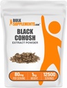 BulkSupplements.com Black Cohosh Extract Powder - z Black Cohosh Root, Herbal Supplement - Vegan & Gluten Free, 80mg per Serving, 1kg (2,2 kg) (Opakowanie 1)