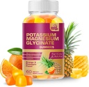 MoodMingle Potasu Magnezu Gluten Suplement Gummies - Wysoka absorpcja Potasu Chews - z Wapniem Witaminy B6 B12 C D3 K2 Cynk - Wegański Gluten wolny dla dzieci Dorośli