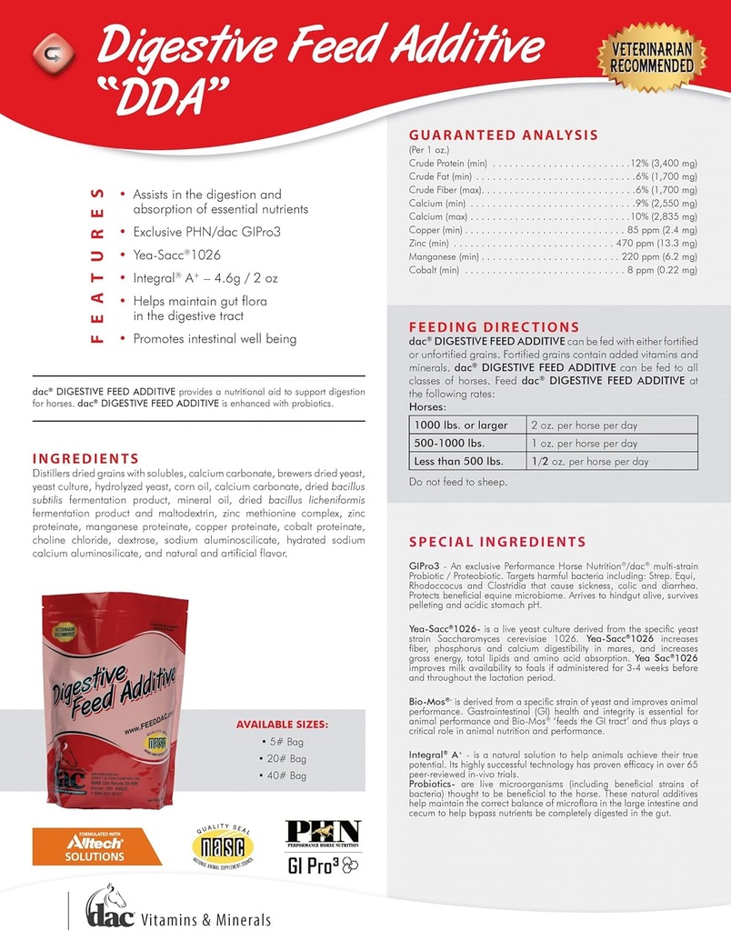 Generyczny dodatek pokarmowy DAC (DDA) 5lb