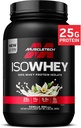 MuscleTech ISO Serwatka Isolate Protein Powder, Vanilla - Post Workout Gym Supplement for Lean Muscle Gain, Body Building Weight Gainer & Recovery - 25 g Protein, BCAA, EAA & 0 Added Sugar - 2lbs