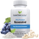 100% Natural Resveratrol Supplement - Trans- Resveratrol Supports Aging - Antioksydants Supplement Promotes Immune System & Joint Support (60 kapsułki)
