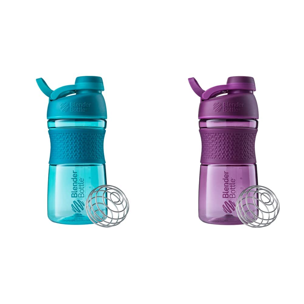 BlenderBottle 20- Ounce SportMixer Shaker Butelki z BlenderBall Wire Whisk, Plum i Teal