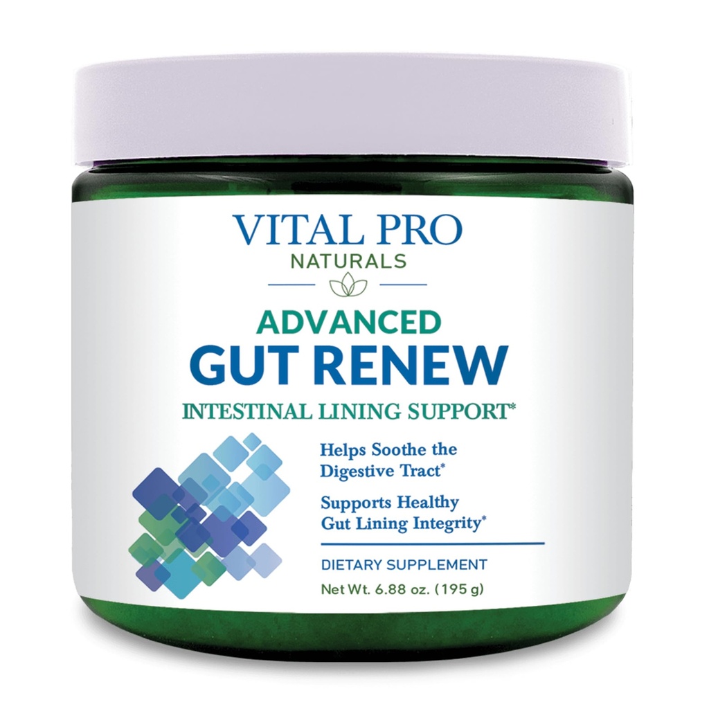 Vital Pro Naturals - Advanced Gut Renew Powder Supplement for Leaky Gut Repair with L- Glutamine, Marshmallow, Ginger, DGL Licorice, Organic Aloe Vera, L Glutamine 6000mg 6.88 oz