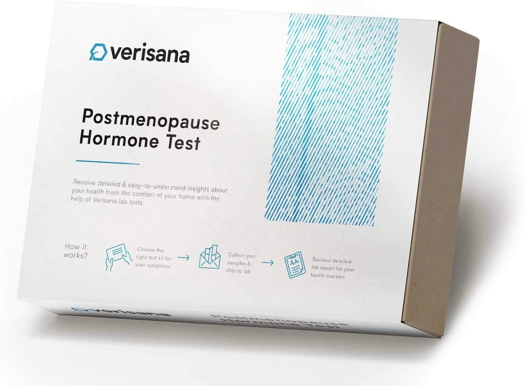Test pomenopauzy - Measures Estradiol and Progesteron - Easy at Home Saliva Hormone Test - Cretili- Certified Lab - Verisana Lab