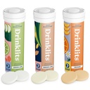 Drinklits Daily Hydration Variety Pack (3) Tube Bundle Budapest 124; Ginger- Lime + Lemon- Lime + Orange Description 124; Electrolyte Tablets - 0g Sugar - Great Taste Budapest 124; 30 Servings - 10 Tablets per Tube