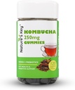 Nature 's Key Kombucha Gummies for Digestive Support & Gut Health, z 2 Prebiotykami - Inulina & Oligogalaktoza, Plus Fiber i Sok Granatowy 124; 120 Gummies (2 Dostawy Miesiące)