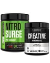 Jacked Factory NITROSURGE Prefore Workout Supplement (Cherry Limeade) Proszek jednowodny kreatryny (150g) do wzrostu mięśni, zwiększona siła, zwiększona energia