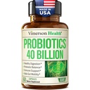 Probiotyki dla kobiet i mężczyzn z prebiotyką - 40 Miliard CFU Probiotyki dla zdrowia trawiennego, Gut Health & Immune Supplement - Lactobacillus Acidophilus Probiotic - Wegetarianin, Soy & Dairy Free