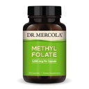Dr Mercola Methyl Folate - Wspiera detoksykację i zdrowie komórkowe - 5-MTHF Folate - Biodostępna formuła - 5 mg - 30 Kapsułki