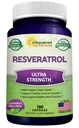 100% Natural Resveratrol - 1000mg Na Podawanie Max Siła (180 Kapsułki) Suplement przeciwutleniający, Trans- Resveratrol Tabletki dla Heart Health & Pure, Polifenole