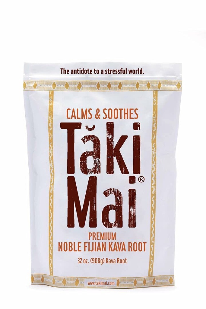 Taki Mai Noble Kava Kava Proszek korzenny 32oz - Autentyczny tradycyjny Grind, Naturalny wieczór relaks, Resteful Nights i spokojne rytuały, 100% Czysty Noble Kava