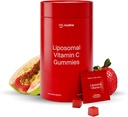 Gumki witaminy C liposomalnej dla dorosłych - 500 mg na jedną porcję - 60 Gummies, Wysoka Absorpcja Wegańska Witamina niskocukrowa Gummy C, Przeciwutleniacz, Energia, i Colagen Booster - Strawberry Guava Flavor