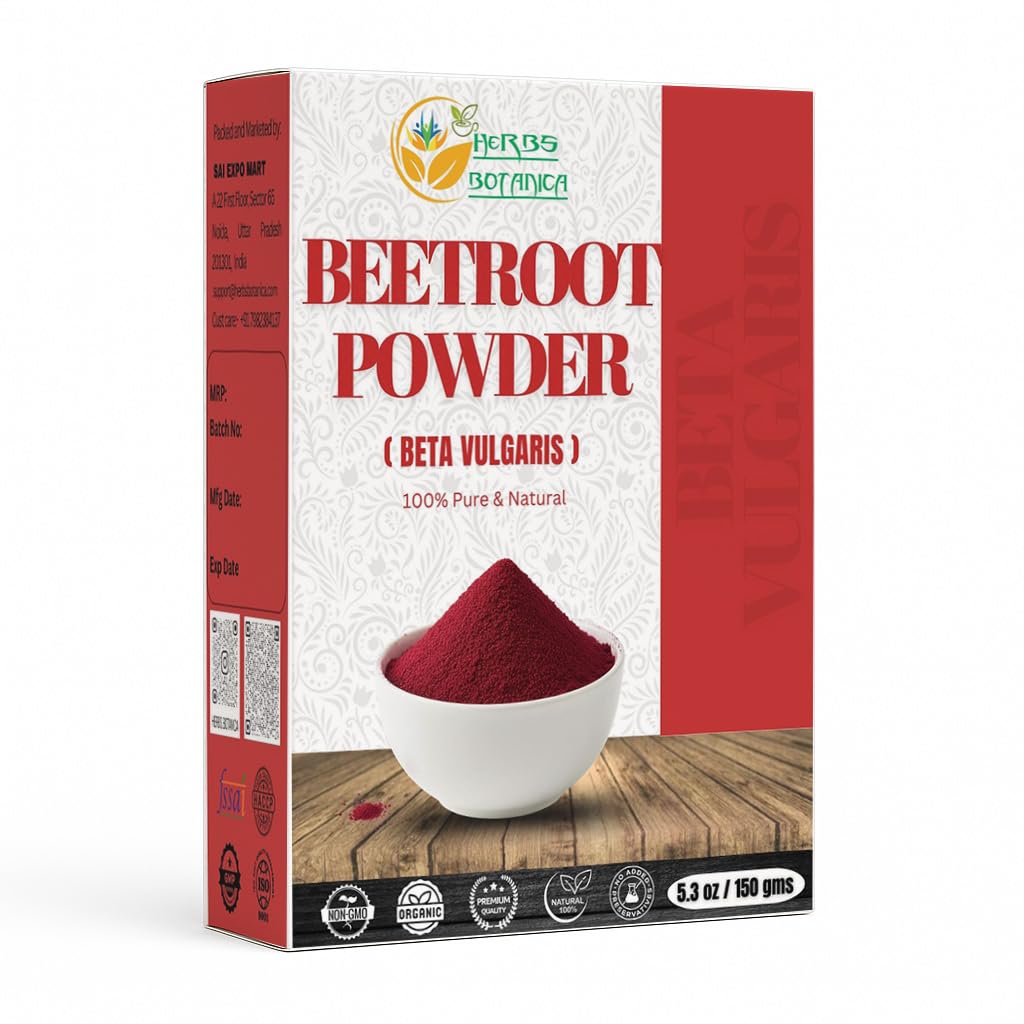 Zioła Botanica Buraczek Proszek do Pieczenia i Smoothies 124; Nitric Suppement Supplement 124; Buraki w proszku Boost Stamina i zwiększa energię gluten i GMO Wolny 5.3 oz / 150 GMS
