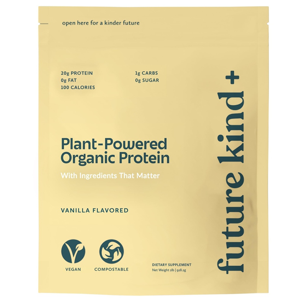Proszek Vegan Future Kind, Vanilla, Pea Plant Protein for Lean Muscle with Iron & Fiber, Whey- Free, Sugar- Free, Soy- Free, Non-Dairy (34 Sługi)