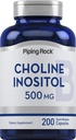 Piping Rock Choline Inositol Suplementy 124; 500 mg 124; 200 Kapsułki 124; Cholina Bitartrate & Myo- Inositol 124; Non-GMO, Gluten Free