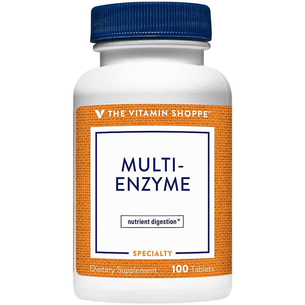 Witamina Shoppe Multi Enzyme - Pomaga wspierać trawienie i wchłanianie białka, węglowodanów i tłuszczu (100 tabletek)