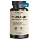 Yerba Mate 1400mg - Magiczna naturalna kofeina i suplementy energetyczne * USA Made & Tested * Wysoka moc wzmocniona Tauryną i kompleksem witaminy B - 60 kapsułek