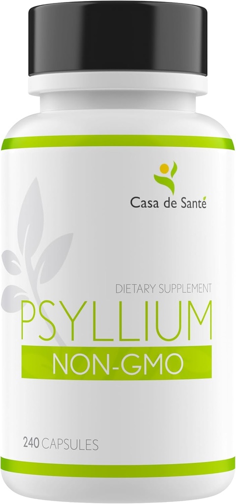 Casa de Sante Psyllium Czapki, Nie GMO, Niski suplement Fiber FODMAP
