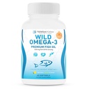Potrójny olej rybny Omega 3 2400mg na serwowanie - Burving, Lemon Flavored Non-GMO, Gluten & Soy Free - 30 Służenia